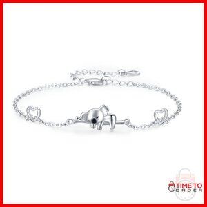 Sterling Silver Koala Charm Bracelet 9in 925 Hypoallergenic Gift